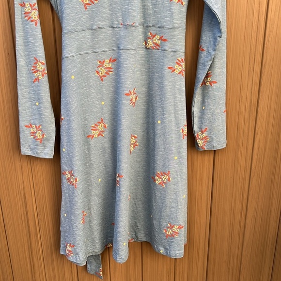Toad&Co Cue Wrap Dress  Women's Medium Glacier Spray Print New - Picture 10 of 13